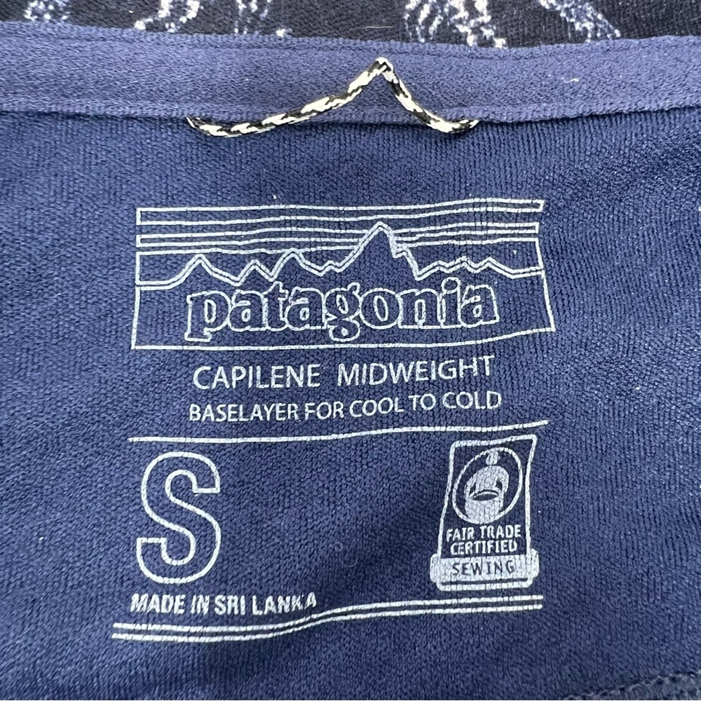 Patagonia Fleece Womens Small  Blue Quarter Zip Capilene Base layer  Outdoors - Picture 7 of 8